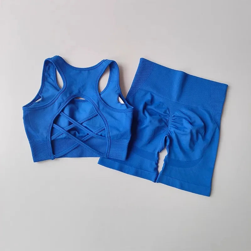 2PCS Seamless Women’s Yoga set with Shorts