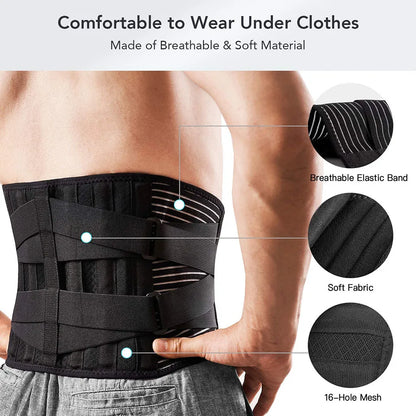 Comfortable Back Brace for Strong Lumbar Support