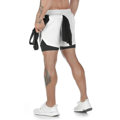 2-in-1 Quick Dry Camo Running Shorts