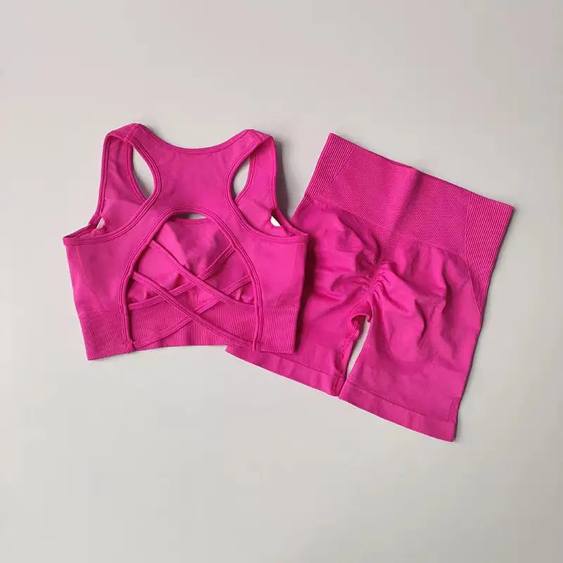 2PCS Seamless Women’s Yoga set with Shorts
