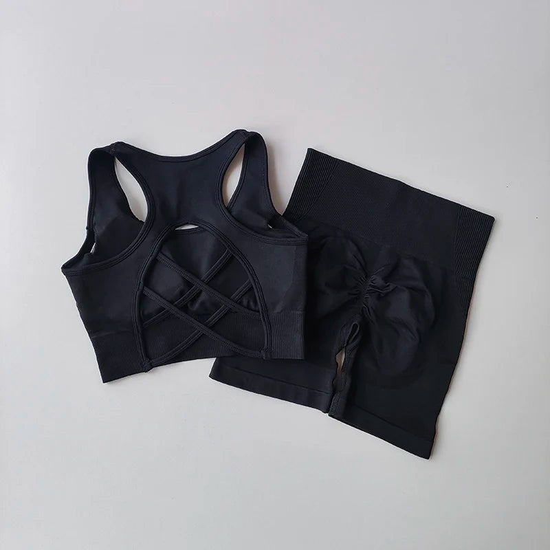 2PCS Seamless Women’s Yoga set with Shorts