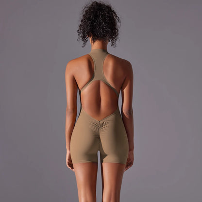 Backless Push-Up Fitness Bodysuit